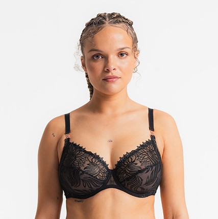 Soutien-gorge avec armatures classique emboitant LOUISA BRACQ "Swan" 529-01 - Noir NR0