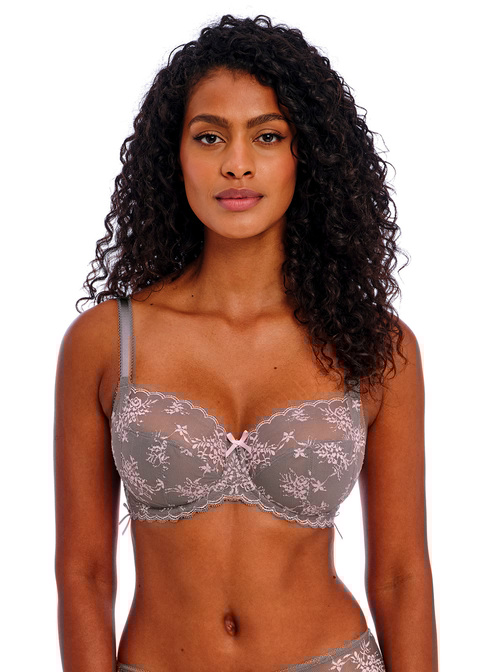 Soutien-gorge armaturé & renfort latéral FREYA "Offbeat" AA402501 - Grey & Pink GIN