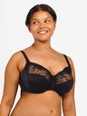 Soutien-gorge avec armatures en 3 parties enveloppant CHANTELLE "Pont Neuf" C13810 - Noir 011