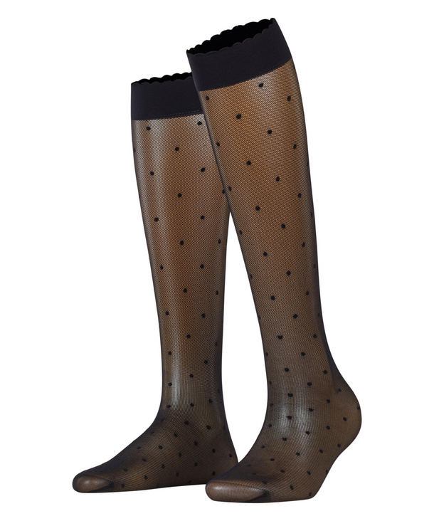 Mi-bas fantaisie 15 deniers FALKE "Dot" 41852 - Black 3009 (35/38)