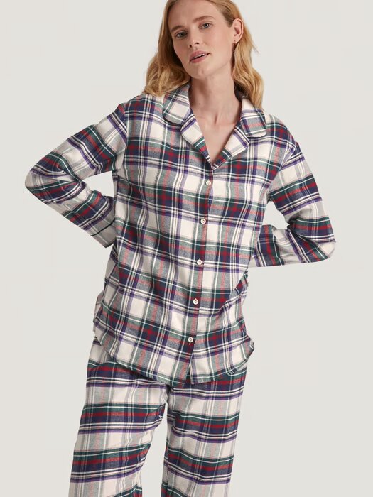 Pyjama dame boutonnée longues manches CALIDA "Holiday Dreams" 42434 - Charm Cream 904 (XS)