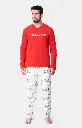Pyjama long homme ARTHUR "Hotte Montagne" ZAC - Blanc NOELH24