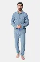 Pyjama tenue d'intérieur polaire ARTHUR "Polaire" PPO - Gris Bleu POLAH24