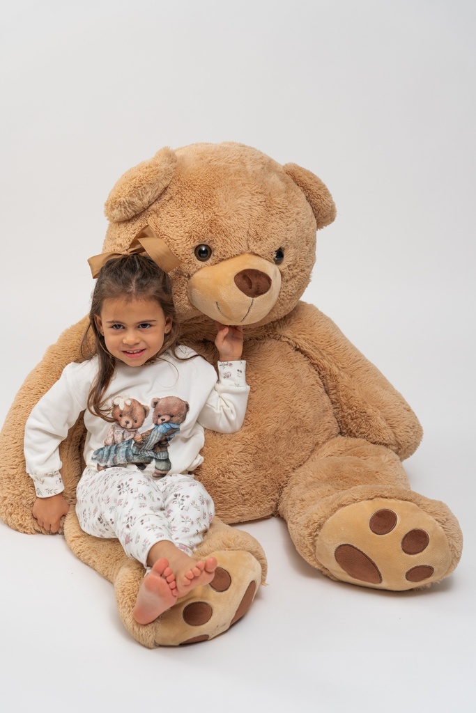 Pyjama fille MIRA 8240KW - Beige imp Ours (4ANS)