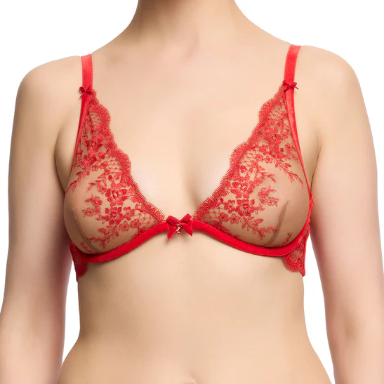 Soutien-gorge avec armatures triangle plongeant DITA VON TEESE "Lavinia" D57056 - Flame