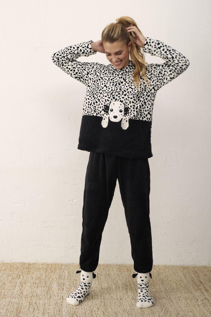 Pyjama polar PROMISE " Dalmatien" N18803 - Noir 002 (XS)