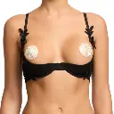 Soutien-gorge avec armatures sains nus VON FOLLIES by DITA VON TEESE "Temptress" V59018 - Noir