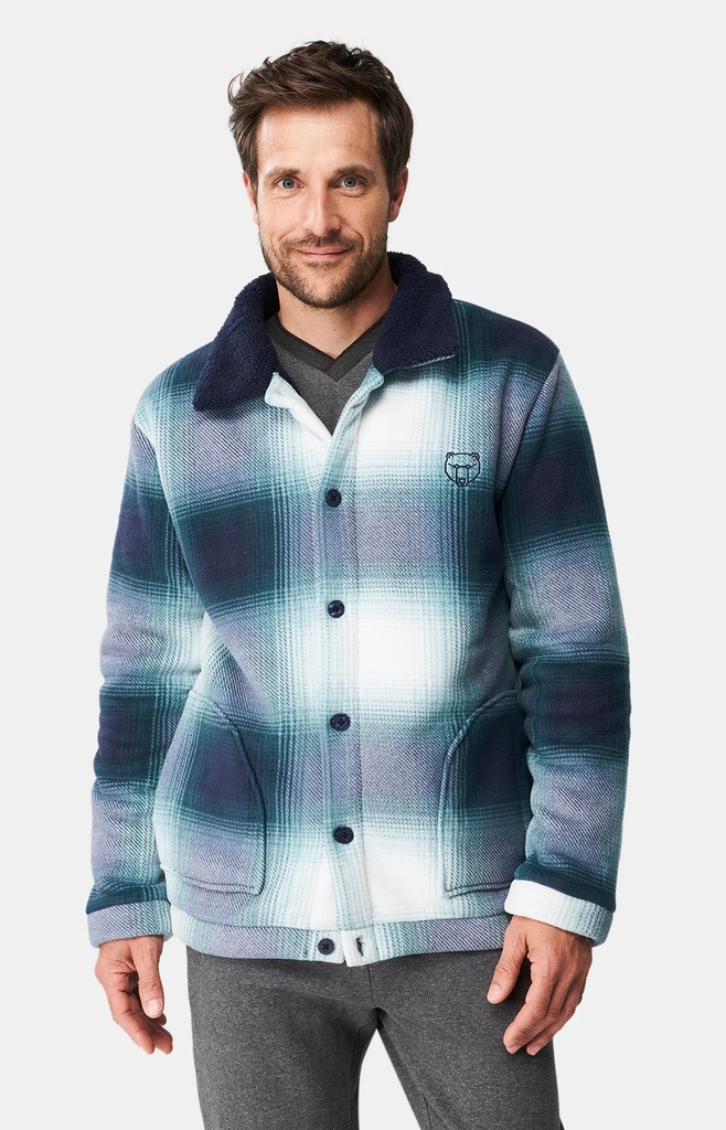 Veste homme Polaire homewear ARTHUR "Liam" VCA - Marine LIAMH24