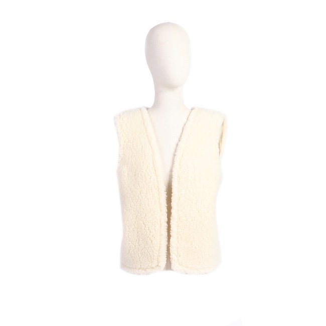 Gilet adulte 100% Laine DIRECT TANNERIE "Plume" - Ivoire  (S)