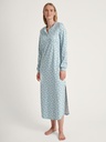 Chemise de nuit dame longues manches 100%coton CALIDA "Midnight Love" 31254 - Sterling Blue 490