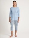 Pyjama 3/4 femme CALIDA "Sweet Dreams" 42138 - Arctic Ice 521