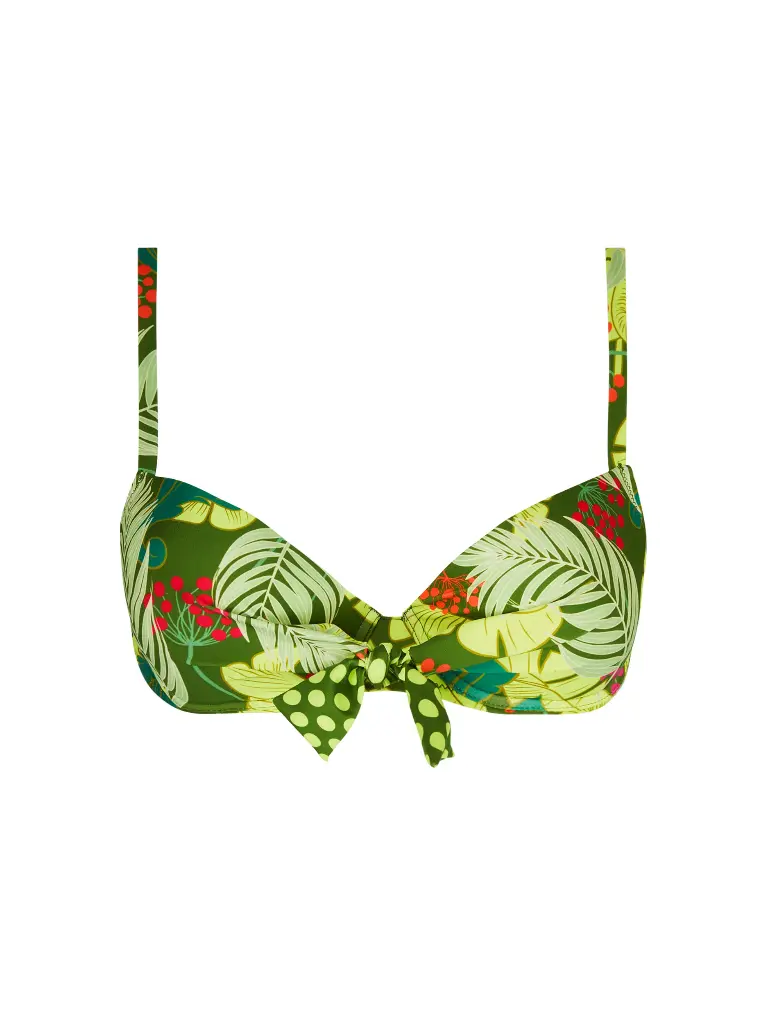 Haut de Bikini armaturé avec coques ANTIGEL "La Venus Nature" EBB4368 - Vert Tropic 1464