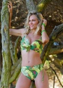 Haut de Bikini coque sans armatures triangle ANTIGEL "La Venus Nature" FBB6668 - Vert Tropic 1464