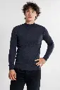 Pull homme col montant laine & soie OSCALITO 628 - Anthracite 223-3