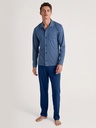 Pyjama homme long & boutonné 100% coton durable CALIDA "Relax Choice" 46581 - Pottery Blue 435