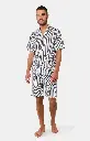 Pyjama homme short boutonné ARTHUR "Randormeur" PSC - Marine Rayé Blanc RANDE25