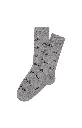 Chaussettes fantaisies homme TU ARTHUR FEC - Gris Fil d'Ecosse Brodée VELOE25