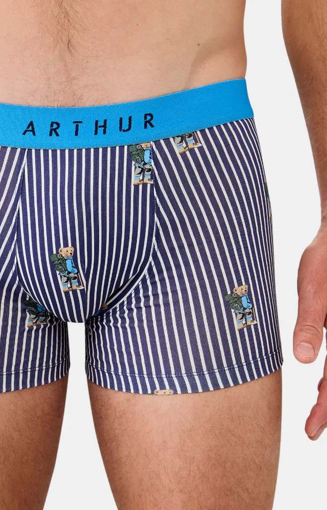 Boxer homme coton bio ARTHUR "Randormeur" MAC - Marine RANDE25