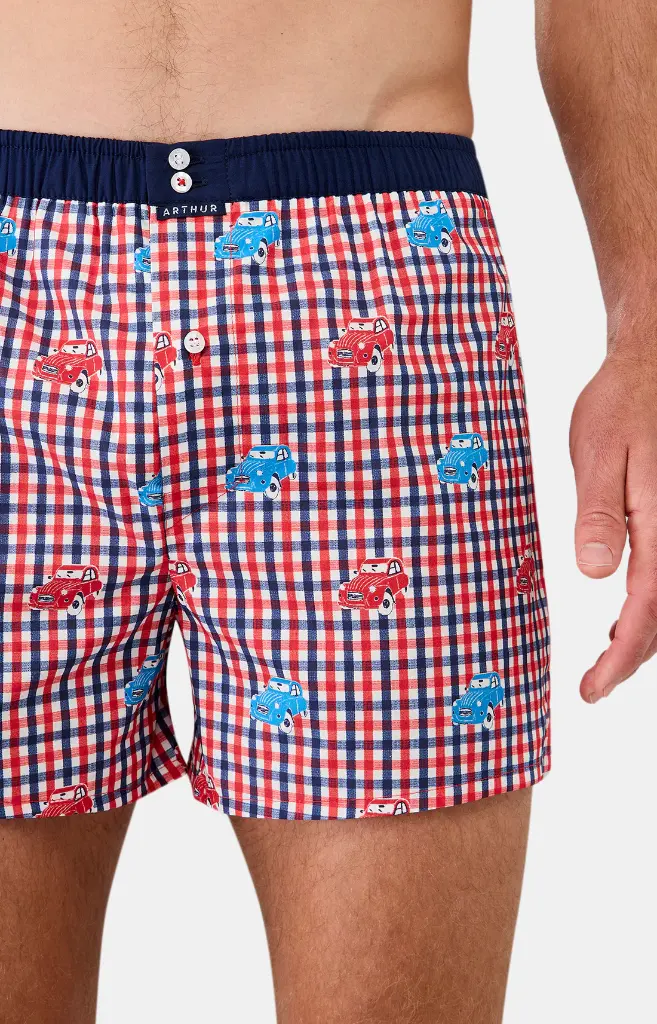 Caleçon américain homme avec maintien 100% coton bio ARTHUR "Le Club" CSP - Multicolore 1146E25