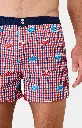 Caleçon américain homme avec maintien 100% coton bio ARTHUR "Le Club" CSP - Multicolore 1146E25