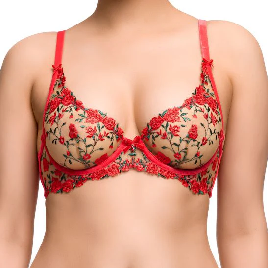 Soutien-gorge triangle avec armatures DITA VON TEESE "Rosewyn" D57044 - Flame (85, D)