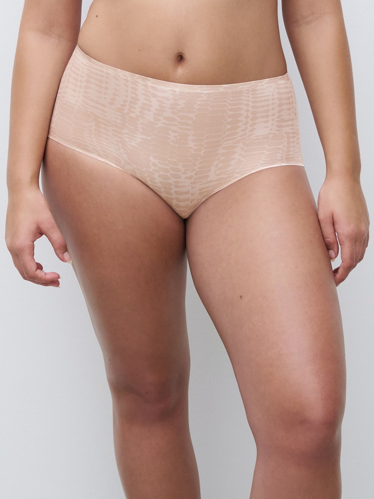 Culotte taille haute stretch invisible CHANTELLE "SoftStretch" C11D70 - Imp Serpent Clair A20