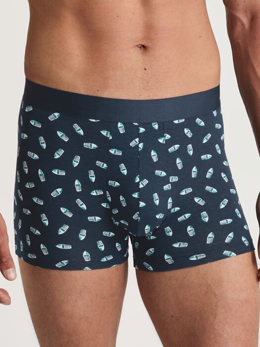 Boxer homme fantaisie 94% coton CALIDA "Cotton Code Design" 26980 - Pont Green 595 (S)