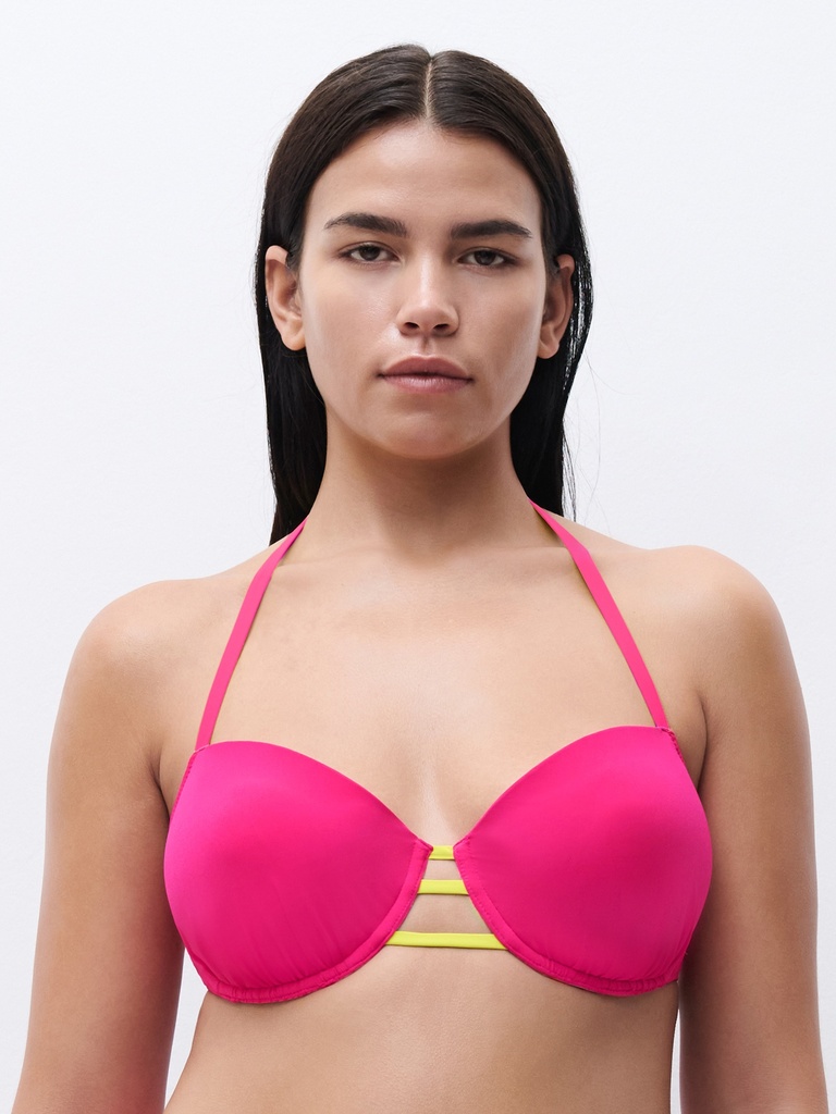 Haut de Bikini armaturé coque memory CHANTELLE "Easy Pop" C22JN9 - Raspberry 07J