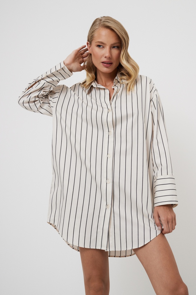 Chemise de nuit dame boutonné 100% coton ARUELLE "Seraphine" AR-SERA-N - Multi (S)