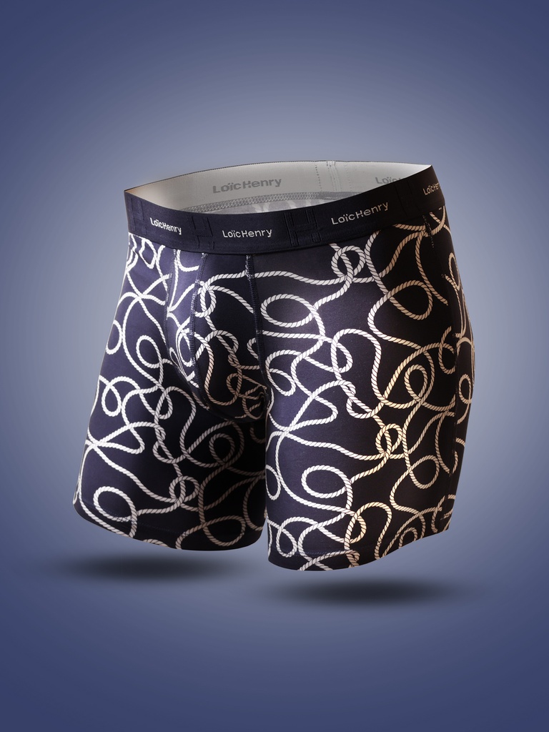 Boxer homme coton avec maintien intérieur LOIC HENRY "Every-D" KBD010L - Sailor