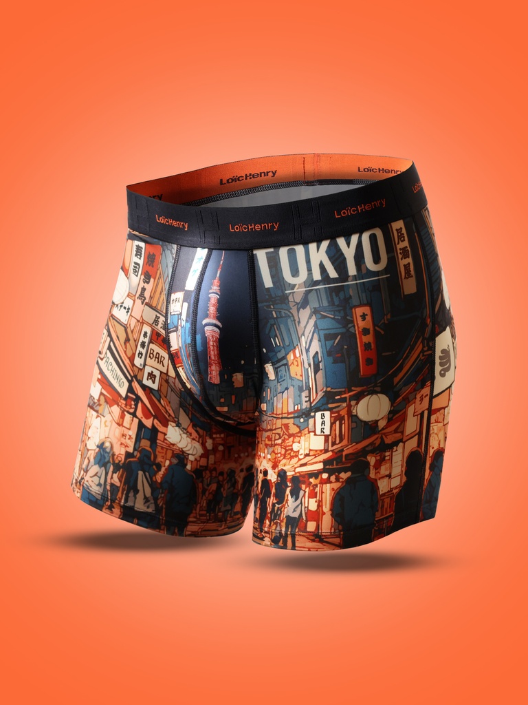 Boxer homme microfibre avec maintien intérieur LOIC HENRY "Identity" KBI097X - Tokyo