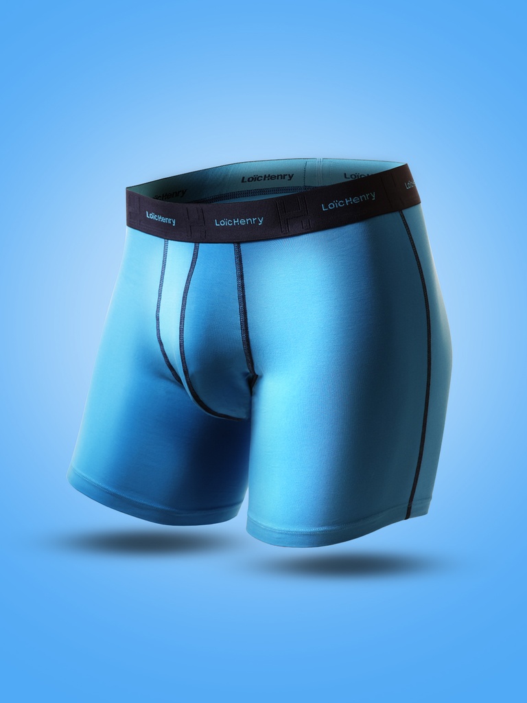 Boxer homme coton/tencel avec maintien intérieur LOIC HENRY "Every-D" KBB001U - Deep Blue