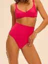 Bas de Bikini culotte taille haute SIMONE PERELE "Pretty" 1EIB73 - Lipstick 307