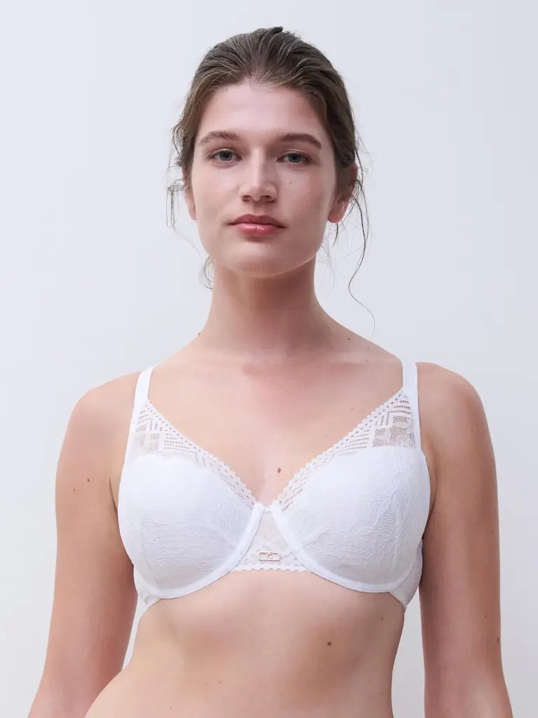 Soutien-gorge armaturé spacer plongeant CHANTELLE "Origins C13XND - Blanc 010