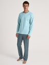 Pyjama long homme 100% coton CALIDA "Relax Streamline" 46382 - Aquamarine 46382