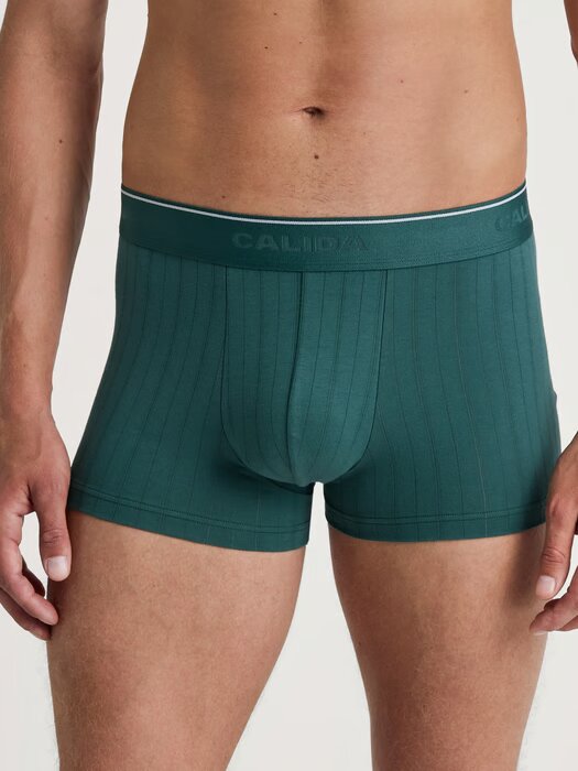 Boxer homme 94% coton respirant & anti-odeurs CALIDA "Pure & Style" 26686 - Philo Green 655