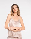 Top fines bretelles 100% soie OSCALITO 10305 - Beige 
