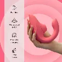 Stimulateur clitoridien à ondes de pression d'air et point G WOMANIZER "Blend" - Vibrant Rose