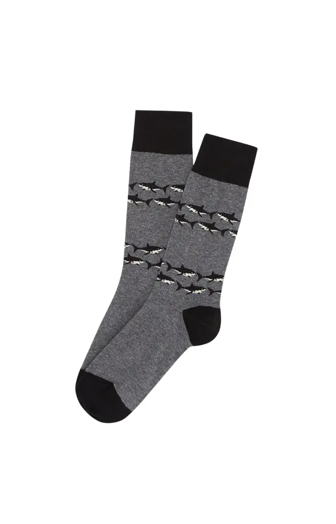 Chaussette homme fantaisie ARTHUR 1SO - Gris Requin REQUE25