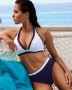 Bikini 2 pièces DAVID "Tulip" DA25-007 - Blue Blanc MLT
