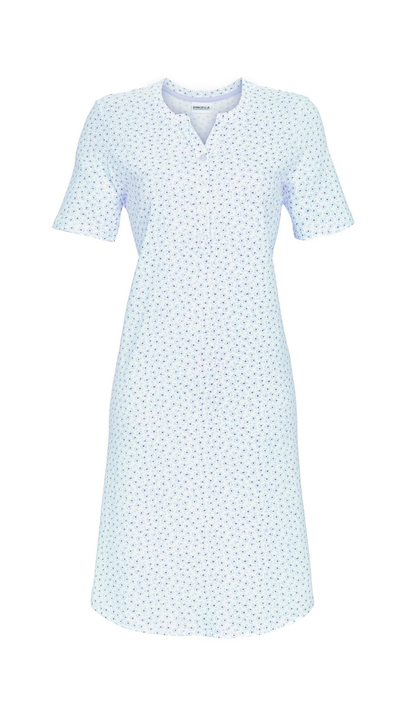 Chemise de nuit avec patte de boutonnage 100% coton RINGELLA "Partenaire bien-être" 5211031 - Jade 545
