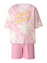 Pyjama short fille 100% Coton CALIDA "Kids Palms" 57271 - Sweet Lilac 285
