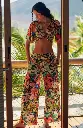 Pantalon voile ample PAIN DE SUCRE "Pitta 69" - Imp. Flower