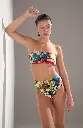 Bas de Bikini taille haute rabatable PAIN DE SUCRE "Tobago 68" - Imp Flower