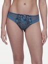Tanga CHANTELLE "Fleurs Signature" C12Q90 - Bleu Jeans Denim A54