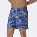 Short de bain avec maintien intégré DAVID MAN "Storme Blue" DM25-019 - Bleu Multicolor MLT