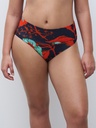 Bas de Bikini culotte taille haute rabatable CHANTELLE "Icon" C16VC5 - Ink Flowers A02