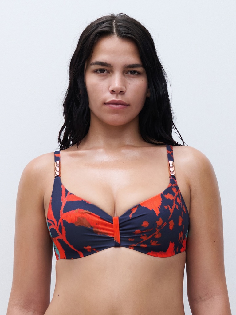 Haut de Bikini armaturé CHANTELLE "Icon" C16VM0 - Ink Flowers A02
