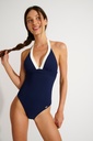 Maillot une pièce triangle coques amovibles BANANA MOON "Rosas Poway" - Marine L2306