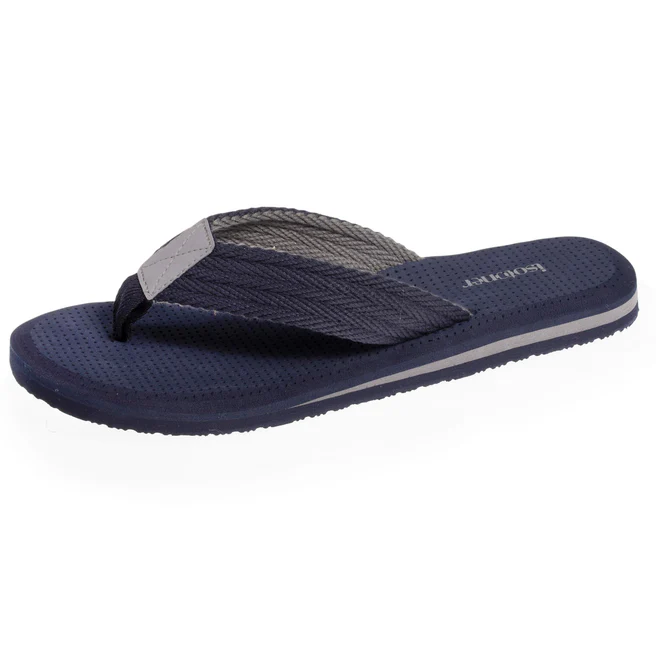 Tongs homme tige corde ISOTONER 96376 - Marine Gris AFU